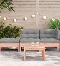 Gartensofa mit Kissen und Hocker 2-Sitzer