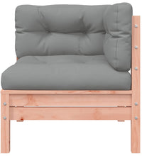 Gartensofa mit Kissen und Hocker 2-Sitzer