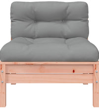 Gartensofa mit Kissen und Hocker 2-Sitzer