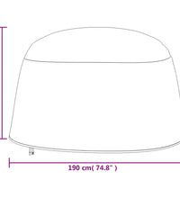 Abdeckungen für Hängesessel 2 Stk. Ø 190x115cm 420D Oxford