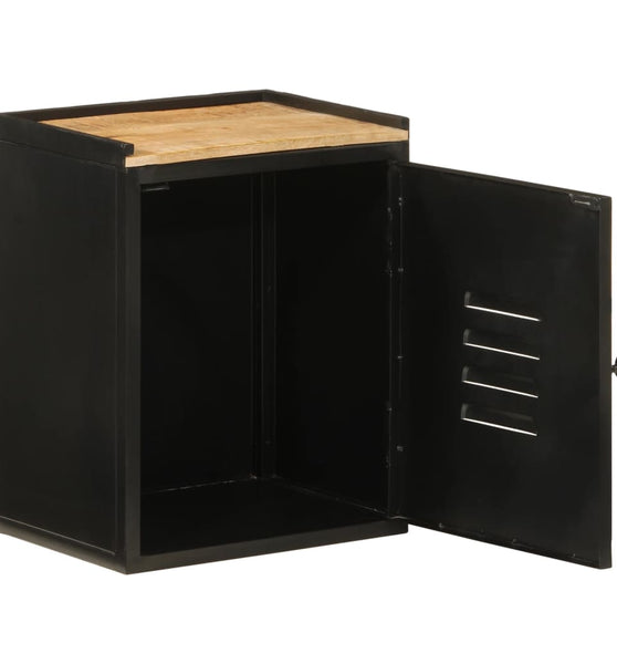 Badschrank 40x30x50 cm Eisen und Massivholz Mango