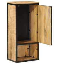 Badschrank 40x27x90 cm Massivholz Mango und Eisen