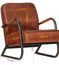 Sessel Braun Echtleder