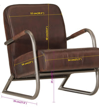Sessel Braun Echtleder