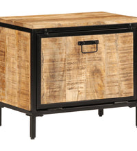 Schuhschrank 60x35x53 cm Raues Massivholz Mango