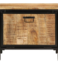 Schuhschrank 60x35x53 cm Raues Massivholz Mango