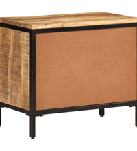 Schuhschrank 60x35x53 cm Raues Massivholz Mango