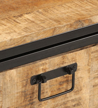 Schuhschrank 60x35x53 cm Raues Massivholz Mango