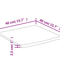 Wandregal 40x40x2,5 cm Quadratisch Massivholz Akazie Baumkante