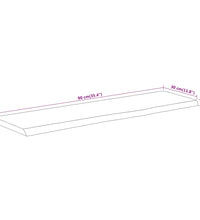 Wandregal 90x30x3,8 cm Rechteckig Massivholz Akazie Baumkante