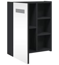 Spiegelschrank mit LED-Beleuchtung Schwarz 45x13x52 cm