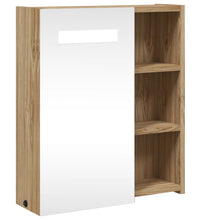 Spiegelschrank mit LED-Beleuchtung Eichenoptik 45x13x52 cm