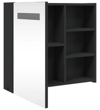 Spiegelschrank mit LED-Beleuchtung Schwarz 60x13x52 cm