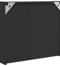 Spiegelschrank mit LED-Beleuchtung Schwarz 60x13x52 cm