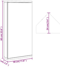 Eck-Spiegelschrank Grau 30x24x60 cm