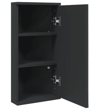 Eck-Spiegelschrank Schwarz 30x24x60 cm