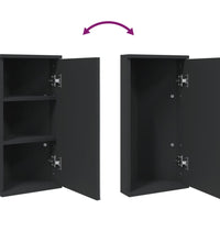 Eck-Spiegelschrank Schwarz 30x24x60 cm