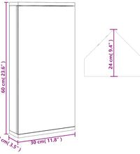 Eck-Spiegelschrank Eichen-Optik 30x24x60 cm