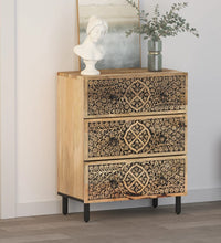 Beistellschrank 60x33x75 cm Massivholz Mango