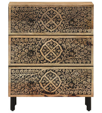 Beistellschrank 60x33x75 cm Massivholz Mango