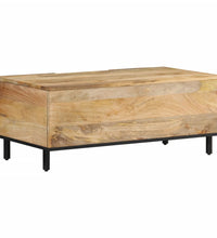 Couchtisch 100x54x40 cm Massivholz Mango