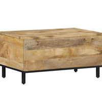 Couchtisch 80x54x40 cm Massivholz Mango