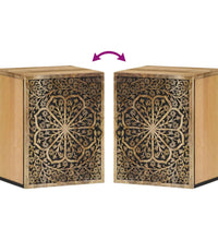 Bad-Wandschrank 38x33x48 cm Massivholz Mango