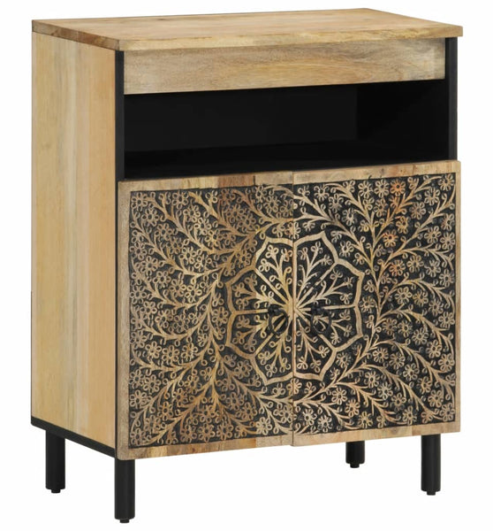 Beistellschrank 60x33x75 cm Massivholz Mango