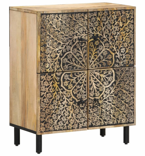 Beistellschrank 60x33x75 cm Massivholz Mango