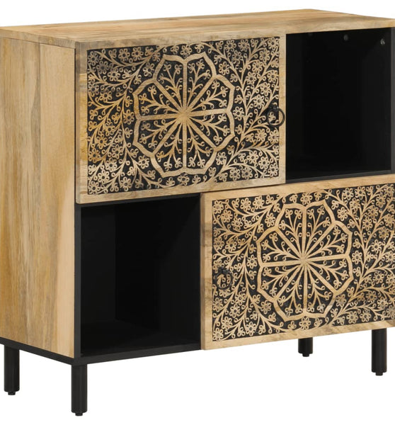 Beistellschrank 80x33x75 cm Massivholz Mango