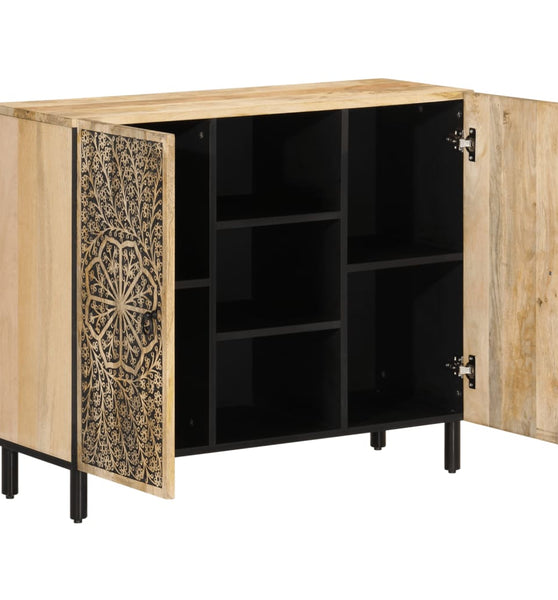 Beistellschrank 90x33x75 cm Massivholz Mango