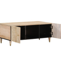 Couchtisch 100x54x40 cm Massivholz Mango