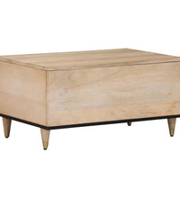 Couchtisch 80x54x40 cm Massivholz Mango