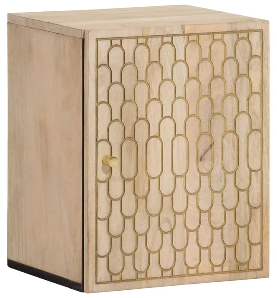 Bad-Wandschrank 38x33x48 cm Massivholz Mango