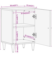 Badschrank 38x33x58 cm Massivholz Mango