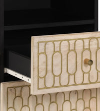 Badschrank 38x33x160 cm Massivholz Mango