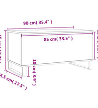 Couchtisch Grau Sonoma 90x44,5x45 cm Holzwerkstoff