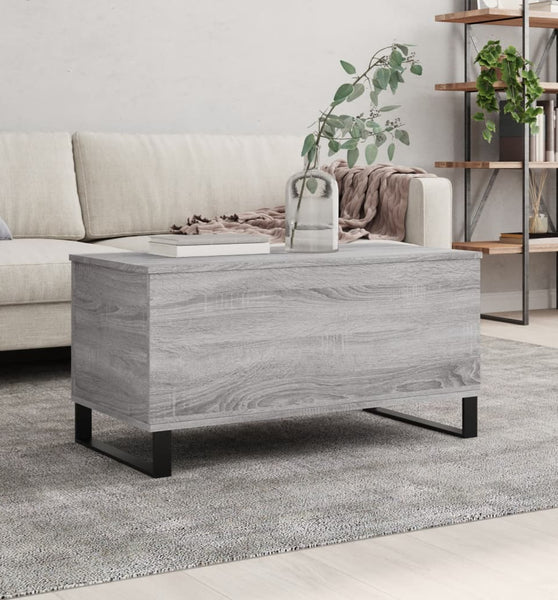 Couchtisch Grau Sonoma 90x44,5x45 cm Holzwerkstoff