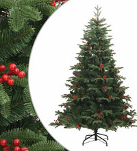 Künstlicher Weihnachtsbaum Klappbar mit Zapfen & Beeren 210 cm