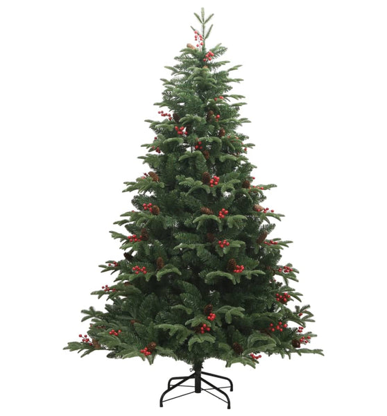 Künstlicher Weihnachtsbaum Klappbar mit Zapfen & Beeren 210 cm