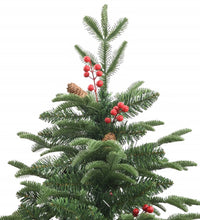 Künstlicher Weihnachtsbaum Klappbar mit Zapfen & Beeren 210 cm