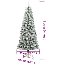 Künstlicher Weihnachtsbaum Klappbar Beschneit 180 cm