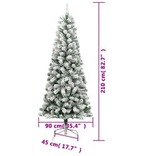 Künstlicher Weihnachtsbaum Klappbar Beschneit 210 cm