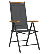 7-tlg. Garten-Essgruppe Schwarz Aluminium