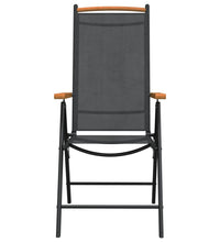 7-tlg. Garten-Essgruppe Schwarz Aluminium