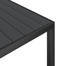 7-tlg. Garten-Essgruppe Schwarz Aluminium