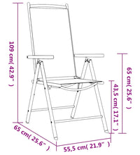 7-tlg. Garten-Essgruppe Schwarz Aluminium