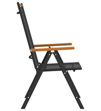 7-tlg. Garten-Essgruppe Schwarz und Braun Aluminium