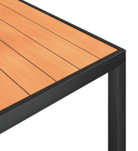 7-tlg. Garten-Essgruppe Schwarz und Braun Aluminium