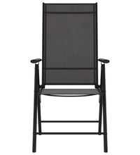 7-tlg. Garten-Essgruppe Schwarz Aluminium